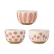 Bloomingville Bol Linora 58 cl Lot de 3 Rose