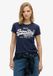 Superdry Dames T-shirt met geborduurd vintage logo - Rich Navy - XS