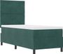 vidaXL lit boxspring LED vert foncé velours 80 x 200 cm