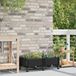 vidaXL Plantenbak met wielen Zwart 80 x 40 x 29 cm PP