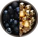 Bellatio Decorations Boules de Noël mélange - 74 pièces - or et bleu foncé - 6 cm - plastique
