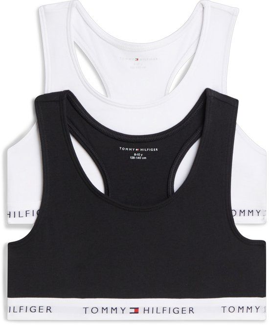 Tommy Hilfiger Bralette met Logo - Zwart/Wit