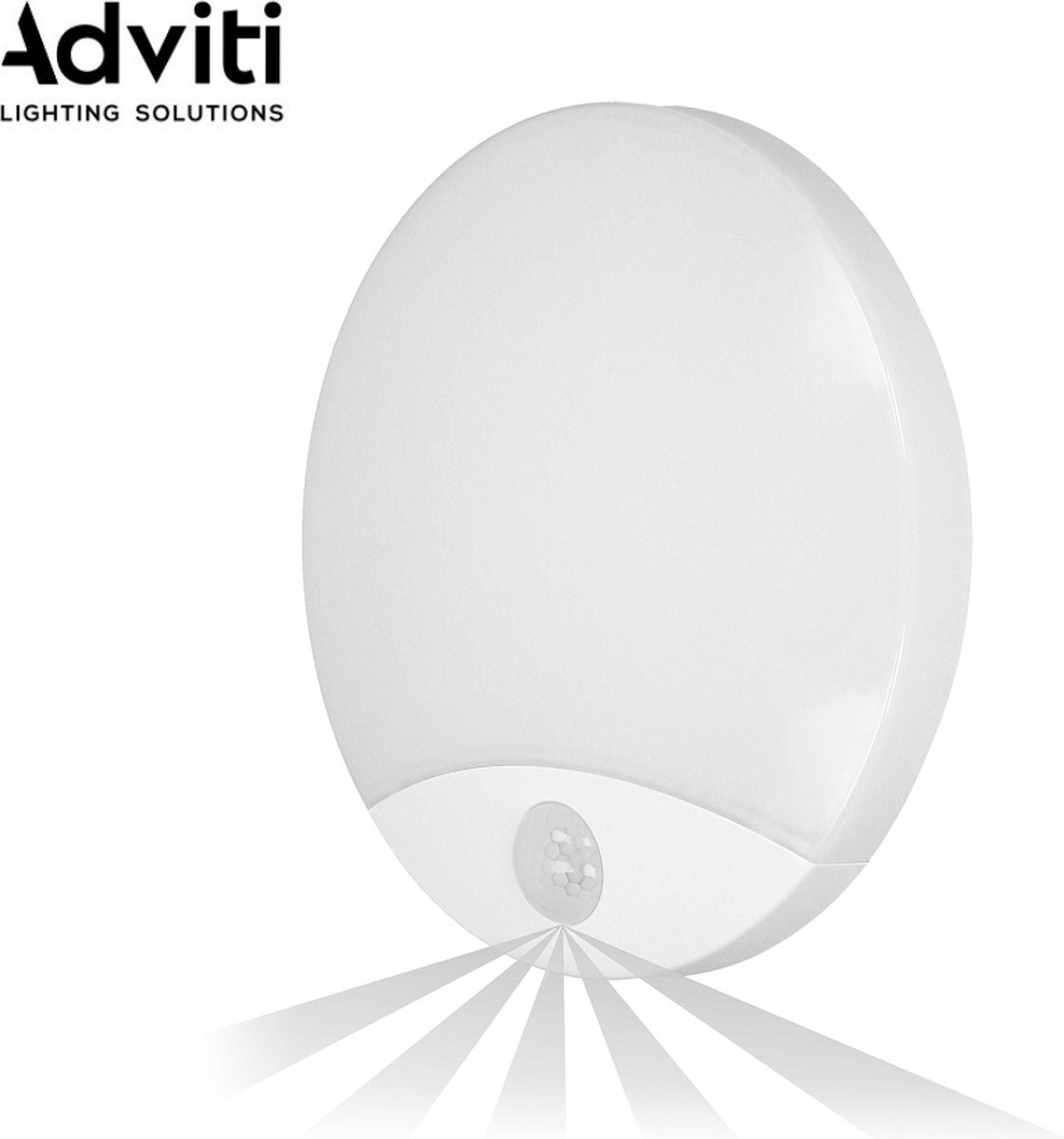 Adviti VIRAZON LED wandlamp met PIR bewegingssensor - IP44 - IK10 - 160° Sensor - 4000K - 1050lm - 15 Watt - !