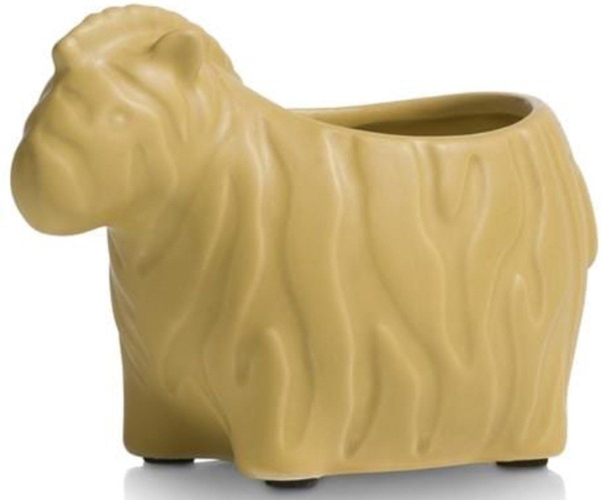 Coco Maison Zebra Pot - 14x10x14cm - Keramiek - Crème/Geel