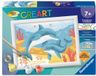 Ravensburger – CreArt Kids 13x18cm – Schilderen op nummer – Dolfijnen en koraal – Schilderen op nummer set – Leeftijd 7+ – 12023220
