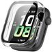 Honor Watch 5 Housse de protection en plastique PC avec protecteur d'écran en verre trempé H9, transparent