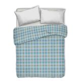PENSIERI DELICATI Sprei voor tweepersoonsbed, 260 x 280 cm, eenpersoonsbed, 100% piqué-katoen, ideaal als sprei voor een tweepersoonsbed, patroon Ben groen, 100% Made in Italy