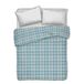 PENSIERI DELICATI Sprei voor tweepersoonsbed, 260 x 280 cm, eenpersoonsbed, 100% piqué-katoen, ideaal als sprei voor een tweepersoonsbed, patroon Ben groen, 100% Made in Italy