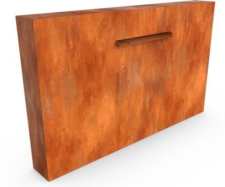 Geroba Cascadi Cortenstaal Watervalelement naast vijver 3000 x 250 x 1200 mm Geroba