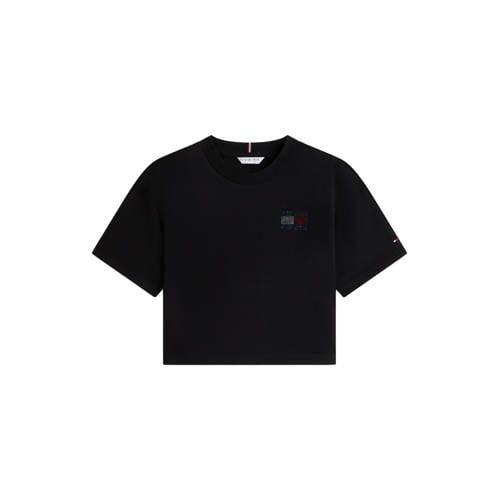 Tommy Hilfiger T-shirt met backprint - zwart