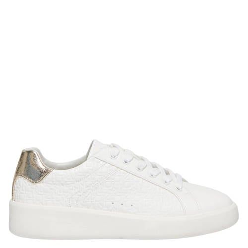ONLY Onlsoul-8 Embossed Faux Leather Sneakers - White