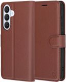 Techsuit Hoesje geschikt voor Samsung Galaxy S26 Plus - Leather Folio Book Wallet Case - Bruin