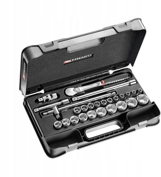 Facom 1/2" Dopsleutelset 6-kant - 25 Delig
