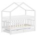 ML-Design Kinderbed Huisbed 70x140 cm Wit met Matras