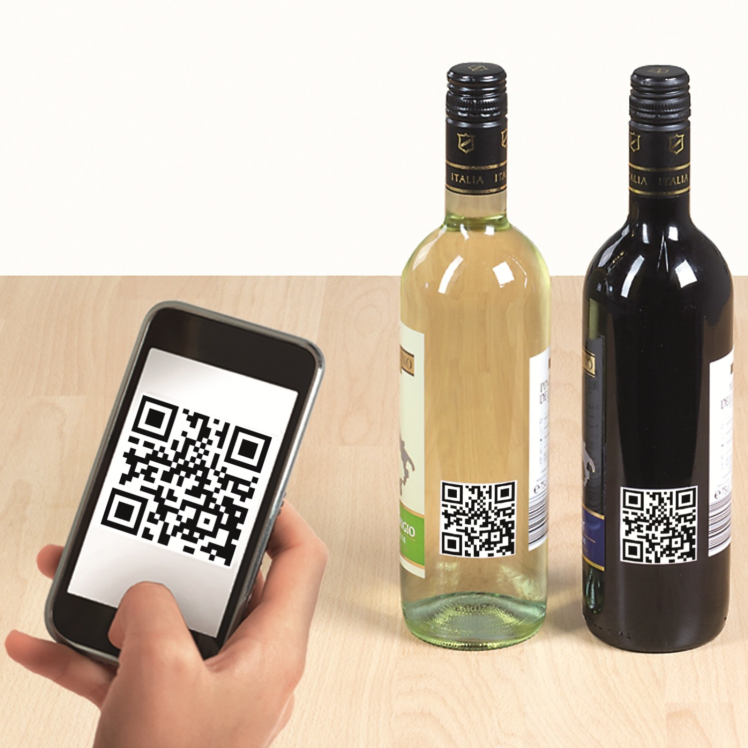 HERMA QR code labels A4 40x40 mm square white paper matt opaque 600 pcs.