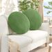 vidaXL Coussin d'assise 2 pc Velours Vert clair Ø60 x 21 cm