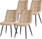 ML-design Eetkamerstoelen set van 4 lichtbruin