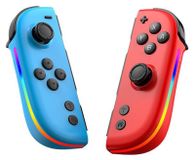 Wigento Nintendo Switch Joysticks met Hall-effect en RGB-verlichting, rood en blauw