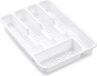 PLASTICFORTE Tiroir à couverts - blanc - 5 compartiments - 24 x 34 x 4 cm - porte-couverts