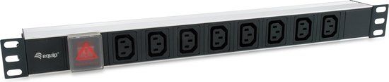Equip 8-outlet PDU - 1U - Black