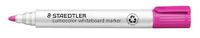 STAEDTLER Whiteboard Marker Lumocolor, roze, lijnbreedte 2,00 mm, sneldrogend, reukloos, lange levensduur, geblokkeerde punt, 10 whiteboard markers in vouwdoos, 351-20