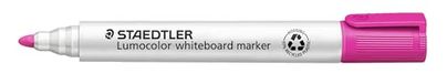STAEDTLER Whiteboard Marker Lumocolor, roze, lijnbreedte 2,00 mm, sneldrogend, reukloos, lange levensduur, geblokkeerde punt, 10 whiteboard markers in vouwdoos, 351-20