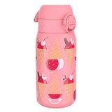 ION8 Geïsoleerde Stalen Waterfles, 320 ml/11 oz, Lekvrij, Makkelijk te Openen, Veilige Sluiting, Vaatwasserbestendig, Draaghandvat, Hygiënische Flip Cover, Reliëfprint, Ontwerp Drinkfles, IJsjes