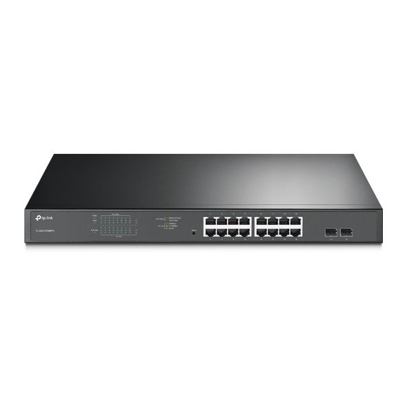 TP-Link TL-SG1218MPE - Managed Gigabit Ethernet PoE+ Switch - 16-Port - 1U - Black