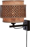 GOOD&MOJO Lampe murale Bhutan - Bambou/Brun - Ø25cm
