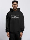 JustDepressed Clothing Sweatshirt 'Good Times - heavy oversized Hoodie 500GSM' noir
