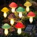 8 lampes solaires en forme de champignon, multicolore, IP65, adapté au jardin et à la terrasse
