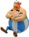 Plastoy Asterix & Obelix spaarpot - Obelix met Idefix en geldzakken - 22cm
