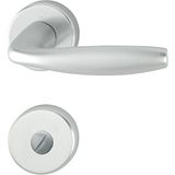 HOPPE 3369891 New York WC Door Handle Set, Aluminium Silver Anodised
