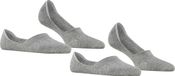 Burlington Everyday 2-Pack onzichtbaar effen katoenen multipack footies dames grijs - maat 41-42