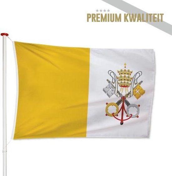 Vaticaanse Vlag Vaticaanstad 100x150cm - Polyester - Geschikt voor boot