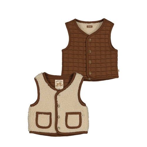 Feetje Tiny Timber Tales reversible gilet - beige/bruin