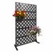 Relaxdays Zichtscherm, Ruitmotief Diamond, Tuin, Balkon & Zwembad, Paravent, HxB: 183 x 110 cm, Metaal, Zwart