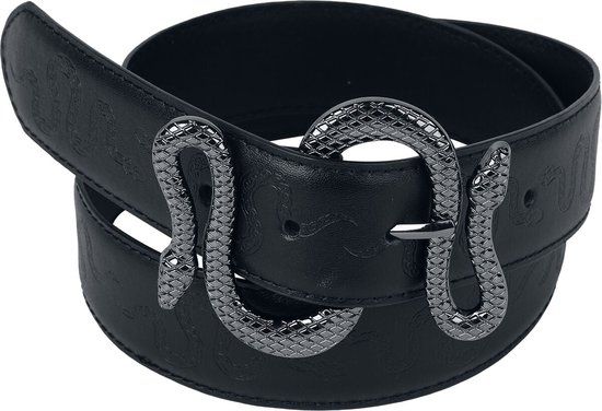 Black Premium by EMP Zwarte riem met slangengespsluiting - Unisex - 85 cm