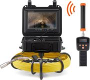 Caméra d'égout pour inspection de tuyaux, avec sonde 512Hz, écran 9 pouces avec résolution 720p, et une longueur de 165 pieds