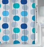 Spirella Douchegordijn Anti-Schimmel - Antibacterieel Douchegordijn Polyester met Kleurrijk Bollendesign voor de Badkamer