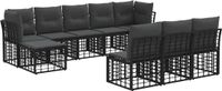 vidaXL - Buiten - bank - set - Zwart - en - Donker - Grijs - Polyester