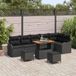 Maison Exclusive - Ensemble de jardin 9 pièces, ensemble de salon en polyrotin noir