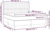 vidaXL Boxspringbed met matras, stof, crèmekleurig, 180x200 cm