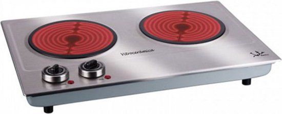 Jata V532 - Keramische kookplaat - 2 pits - 2400W - Zwart/RVS