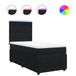 vidaXL Lit plateforme avec matelas, noir, 80x200 cm, velours