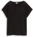Tom Tailor - Dames t-shirt - Maat L - Vrouwen - MARINE - Linnen/Polyester