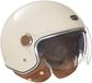 Nox Exklusiv Jethelm - Scooter helm met Ingebouwd Zonnevizier - Crème - Maat XS