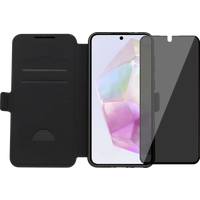 BlueBuilt Samsung Galaxy A36 Book Case Zwart + Privacy Filter Screenprotector Glas