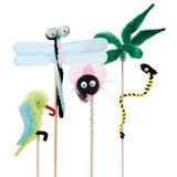 Ice Cream Decorations "Chenille" 19/26 (H) Cm gesorteerd hout - 100 eenheden