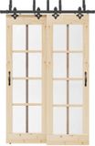vidaXL - Doos met onderdelen voor schuifdeur - 152,5 cm - staal - zwart